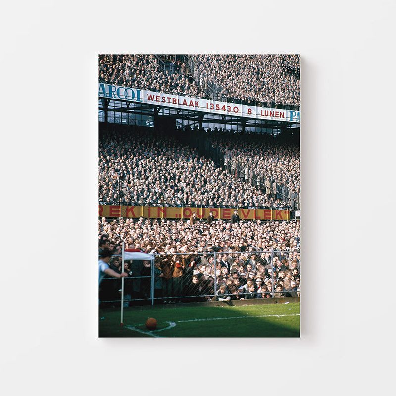 Volle Kuip tijdens hoekschop poster geprint op Canvas