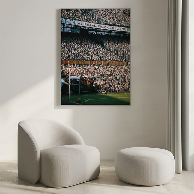 Full Kuip during corner kick - Rotterdam 1958-1965