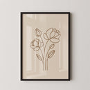 Flower Bouquet Line Art Poster