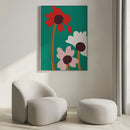 Fleurs abstraites colorées