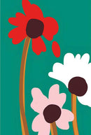 Fleurs abstraites colorées