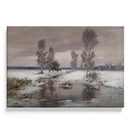 Geschilderd Landschap in de Winter