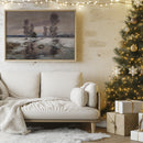 Geschilderd Landschap in de Winter