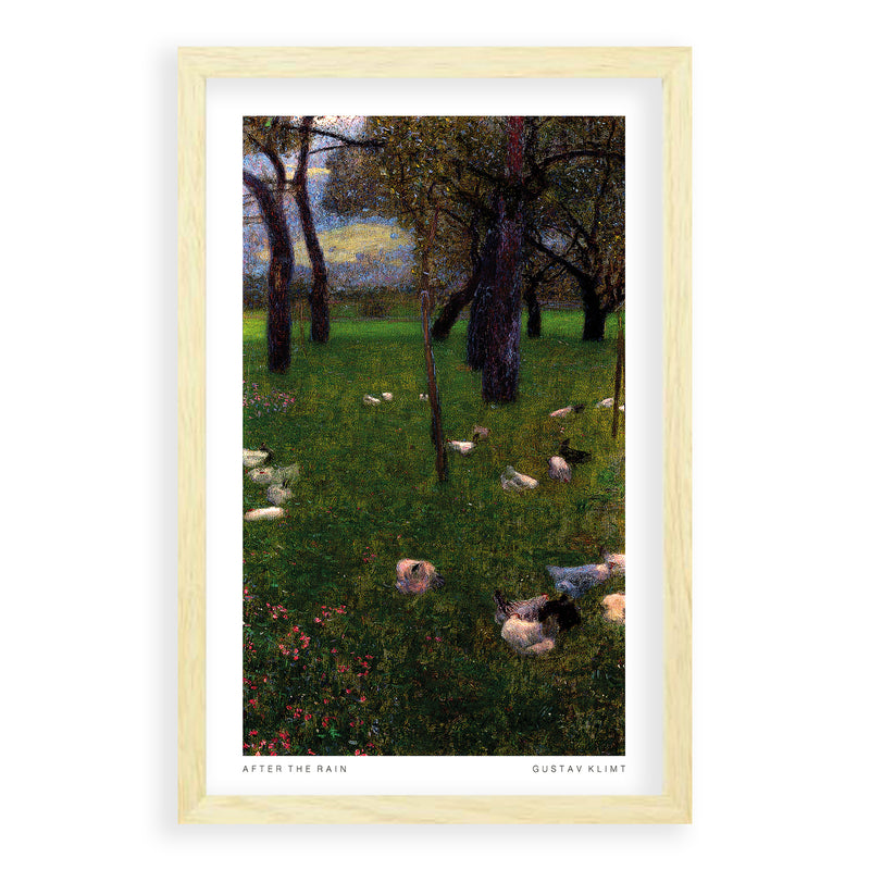 GustavKlimt-AfterTheRain-poster-Blank Eikenhoutenlijst-Walljar