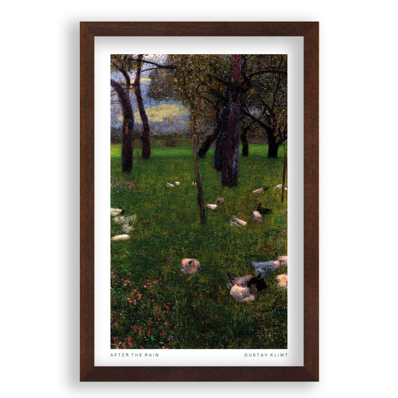 GustavKlimt-AfterTheRain-poster-Walnoot Eikenhoutenlijst-Walljar