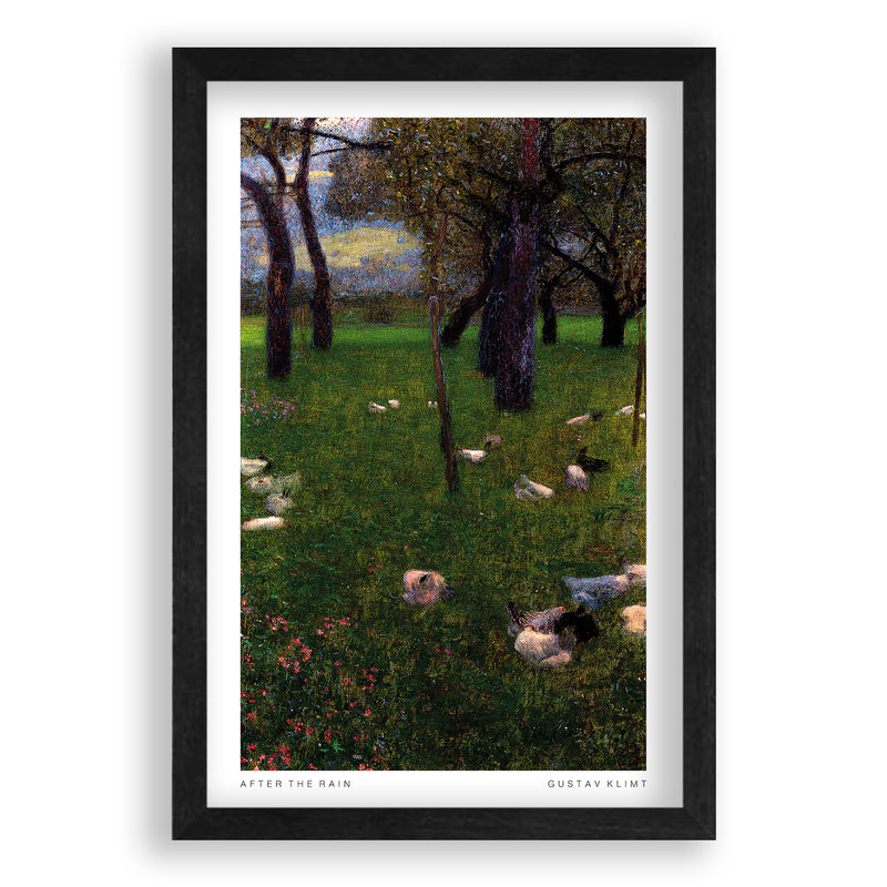 GustavKlimt-AfterTheRain-poster-Zwart Eikenhoutenlijst-Walljar