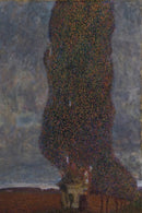 Gustav Klimt - Approaching Thunderstorm op Poster, canvas of glasschilderij