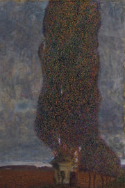 Gustav Klimt - Approaching Thunderstorm op Poster, canvas of glasschilderij