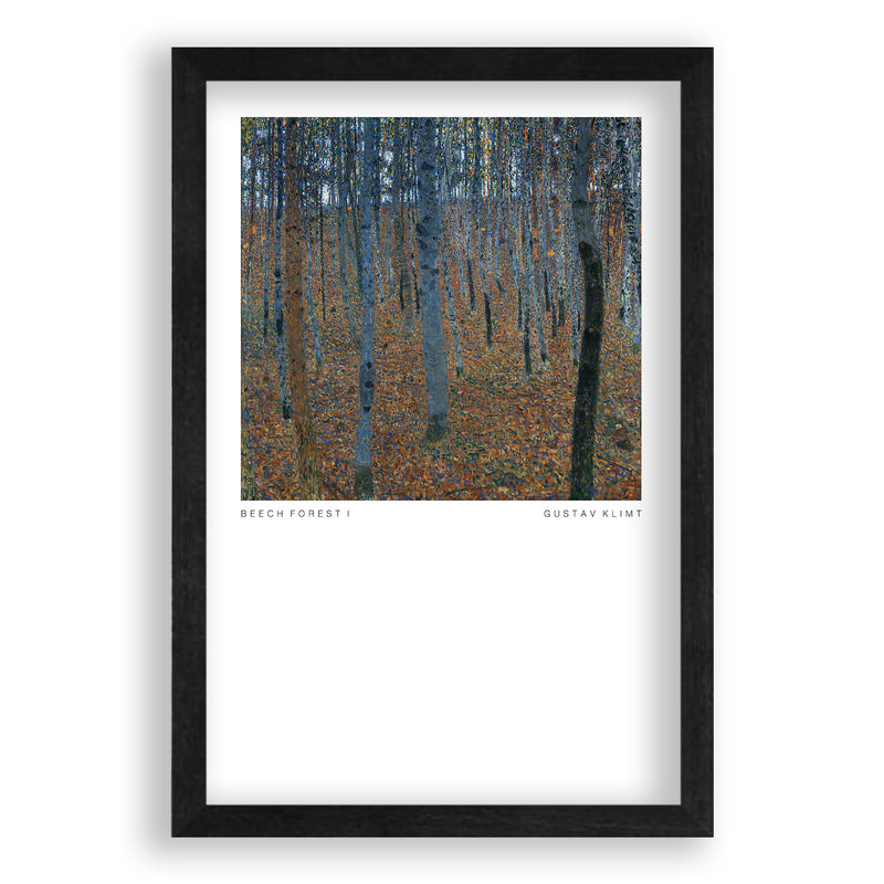 Gustav Klimt - Beech Grove I-Poster-Zwart Eikenhoutenlijst-Walljar