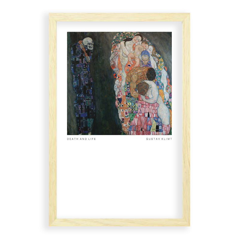 GustavKlimt-DeathandLife-Poster-Blank Eikenhoutenlijst-Walljar