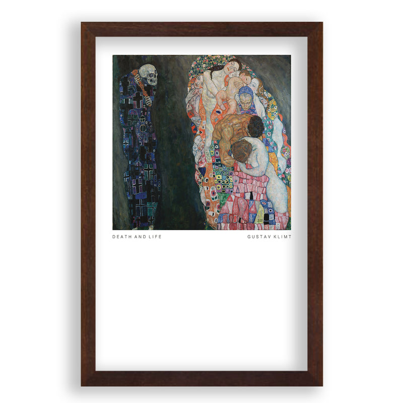 GustavKlimt-DeathandLife-Poster-Walnoot Eikenhoutenlijst-Walljar