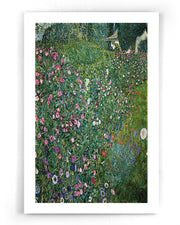 Breng de mediterrane schoonheid van Italië in huis met onze poster van "Italian Horticultural Landscape" door Gustav Klimt. Dit prachtige kunstwerk toont een idyllisch Italiaans landschap met weelderige tuinen, weergegeven in Klimt's kenmerkende stijl.