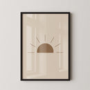 Minimalistische Halve Zon Poster