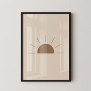 Minimalistische Halve Zon Poster