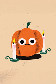 Halloween-Kürbis mit Kerzen