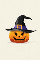 Halloween Pumpkin with Hat Poster van Walljar is dé eyecatcher van jouw Halloween decoratie! 
