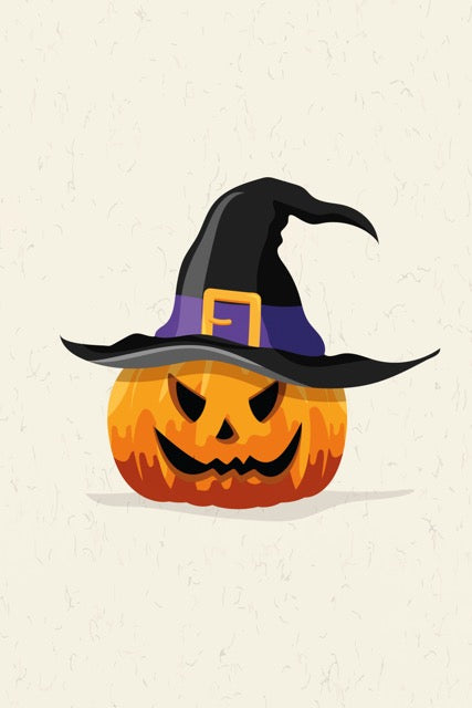 Halloween Pumpkin with Hat Poster van Walljar is dé eyecatcher van jouw Halloween decoratie! 
