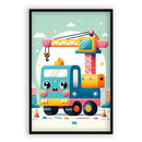 Het kleurrijke Hijskraantje Walljar Kinderposter