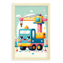 Het kleurrijke Hijskraantje Walljar Kinderposter