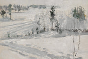 Paysage de neige peint