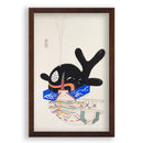 KawasakiKyosen-JapaneseToys - 1919 - No.009-Poster met Walnoot Eikenhouten Lijst-Walljar.com