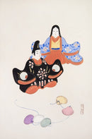 apanse vintage poster van kawasaki Kyosen wanddecoratie voor Japandi interieur. Ook als canvas of glasschilderij.