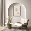 apanse vintage poster is een werk van de Japanse kunstenaar Kawasaki Kyōsen No.011 en toont twee traditionele Japanse speelgoedfiguren in dierenvorm. 