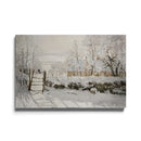 Kraai op een Besneeuwd Hek