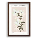 Flower Market Lily NO.5 | Walnoot Eikenhouten Lijst | Poster