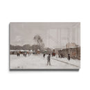 People on the Street in the Snow