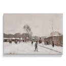 People on the Street in the Snow