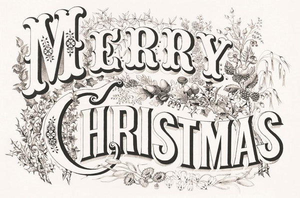 Merry Christmas Typografisch