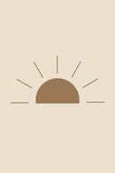 Minimalistische Halve Zon Poster