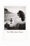 No office just ocean - woman - Walljar