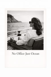 No office just ocean - woman - Walljar