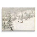 Chevaux dans un paysage enneigé