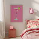 Cocktail à paillettes roses