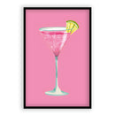 Cocktail à paillettes roses