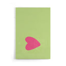 Roze Hart op Groene Achtergrond