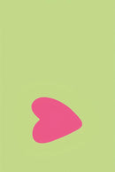 Roze Hart op Groene Achtergrond
