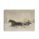 Chevaux courant devant une charrette