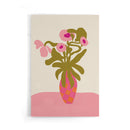 Roze bloemen in vaas Illustratie