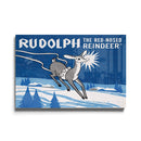 Carte de Noël rétro Rudolph