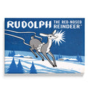 Carte de Noël rétro Rudolph