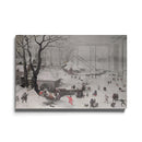 Des gens jouent dans le froid