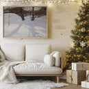 L'ombre des arbres dans la neige