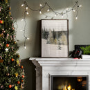 Snowy landscape with pine trees