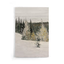 Snowy landscape with pine trees