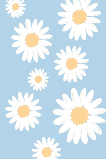 Breng een frisse en zomerse sfeer in huis met deze poster vol witte madeliefjes op een zachte blauwe achtergrond. Het speelse patroon straalt vrolijkheid en lichtheid uit en past perfect in een modern, Scandinavisch of boho interieur. Geprint op 250 grams premium satin papier voor een luxe afwerking en heldere details – ideaal voor liefhebbers van bloemenposters en frisse wanddecoratie.