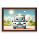 Vrolijke ziekenwagen Walljar Kinderposter 